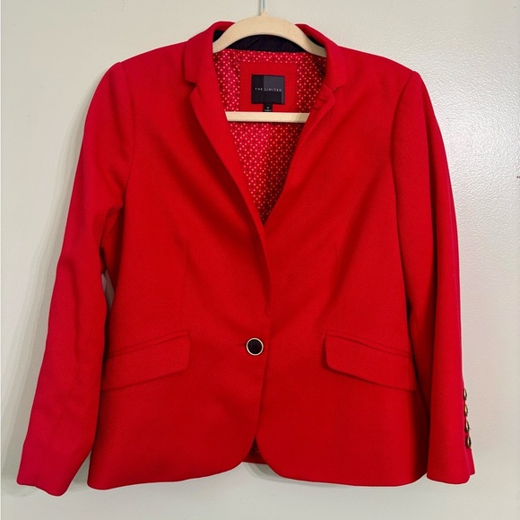 The Limited Jackets & Blazers - Limited Red Blazer Lined Jacket